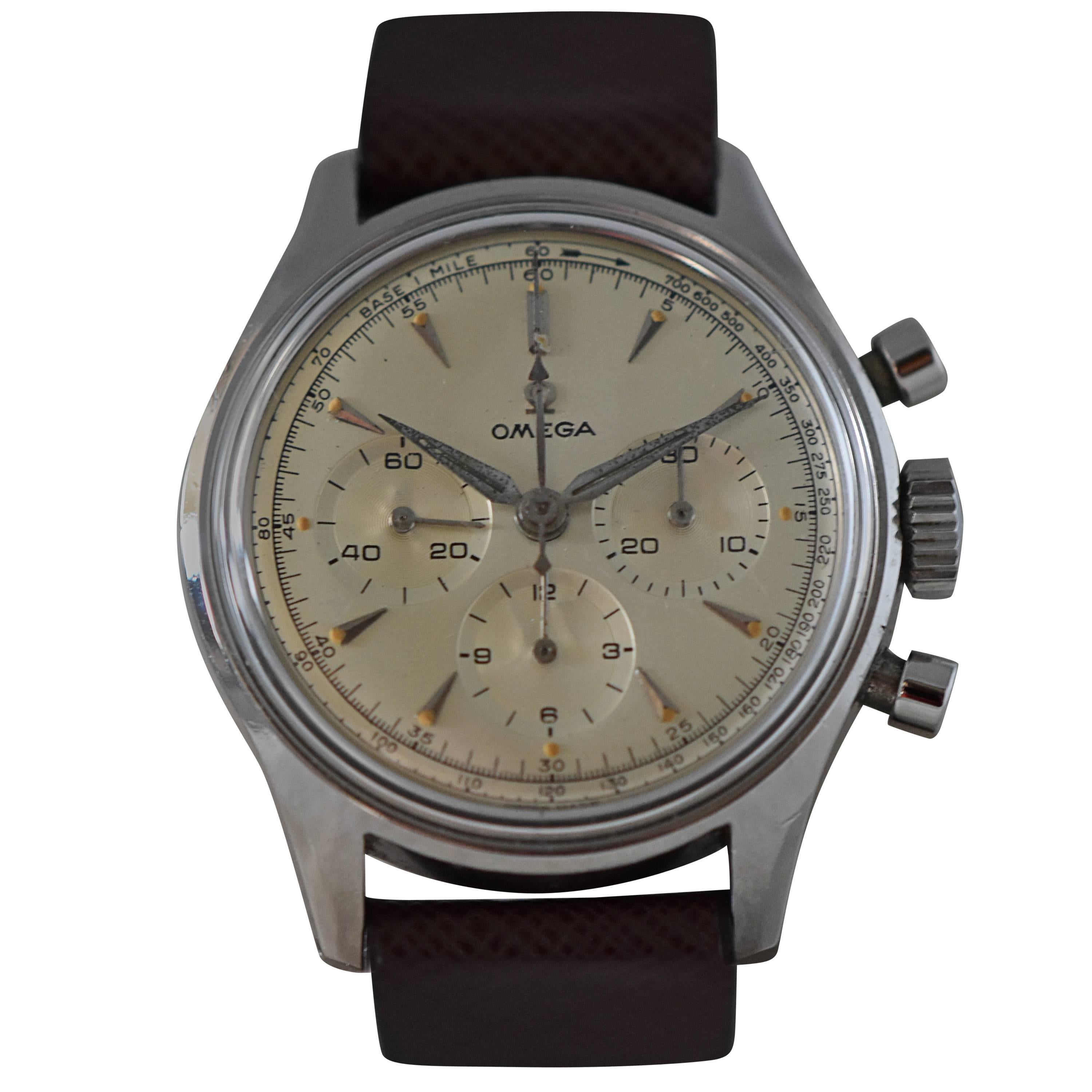  Omega caliber 321 chronograph 1950's Wristwatch