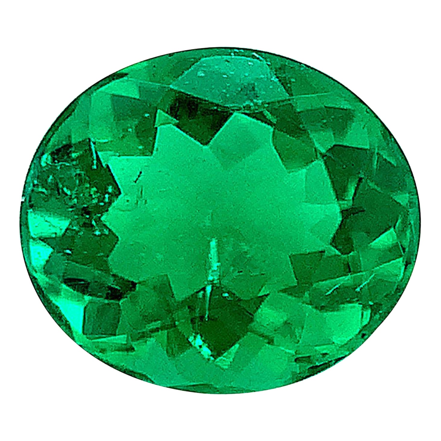 1.37 Carat Emerald Oval, Unset Loose Gemstone, GIA Certified For Sale