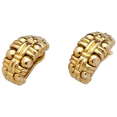 Boucheron 18 Karat Gold Clip Earrings c.1980s