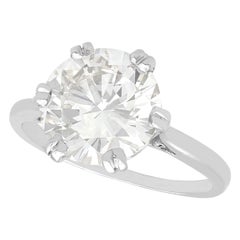 1950s, 3.03 Carat Diamond and Platinum Solitaire Ring