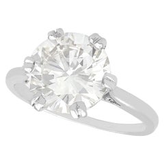 3.03 Karat Diamant und Platin Solitär Verlobungsring