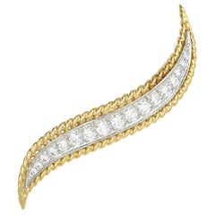 Oscar Heyman Gold and Platinum Diamond Brooch