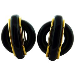 Cartier Onyx Gold Ear Clips by A. Cipullo 8