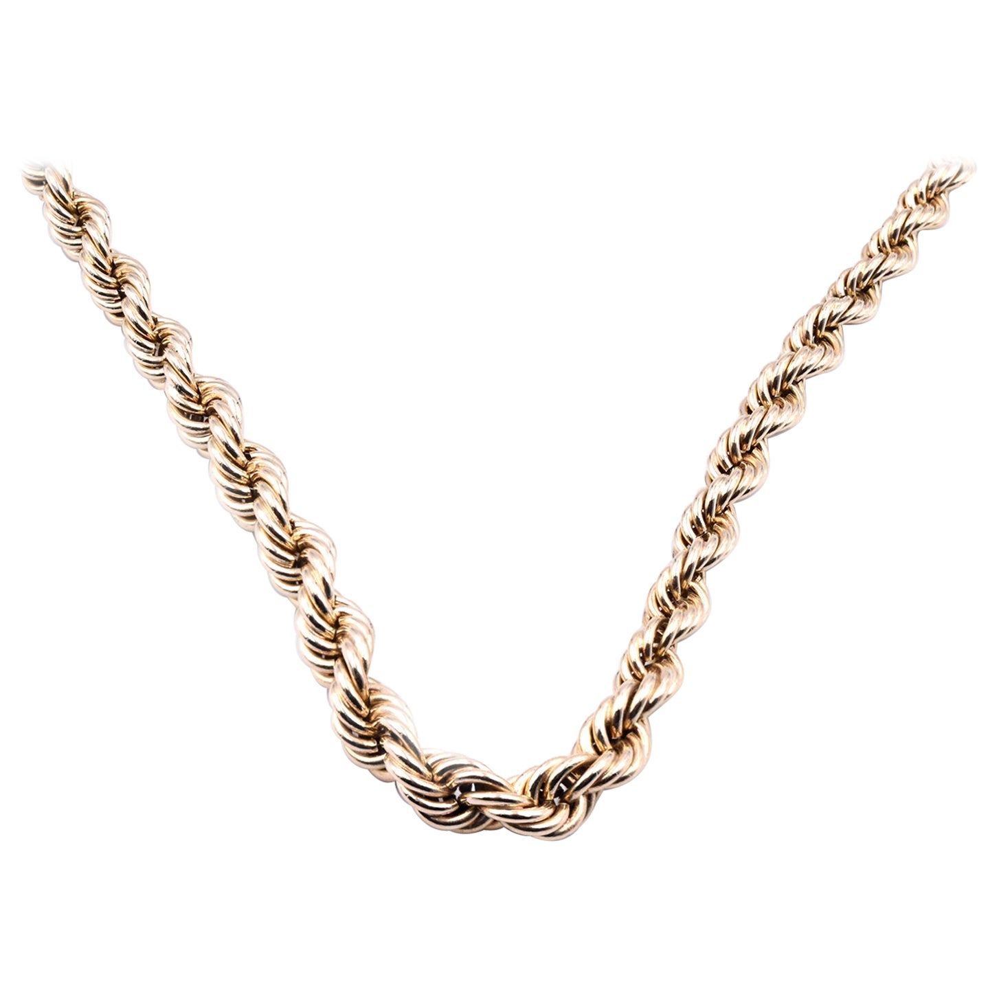 18 Karat Gold Rope Chain 40gm For Sale at 1stDibs