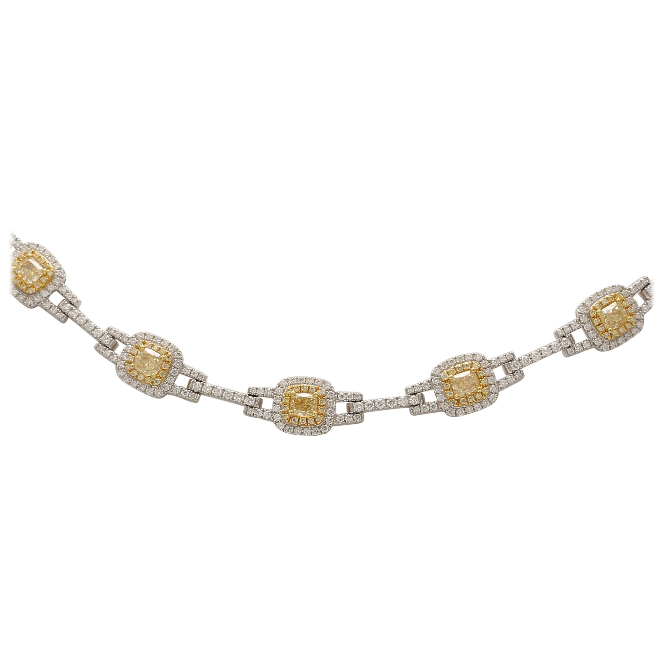 White and Yellow Gold Necklace Reversible to Yellow Gold Necklace For Sale at 1stDibs