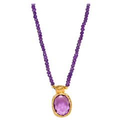 Maiden Amethyst Pendant with Amethyst Beads