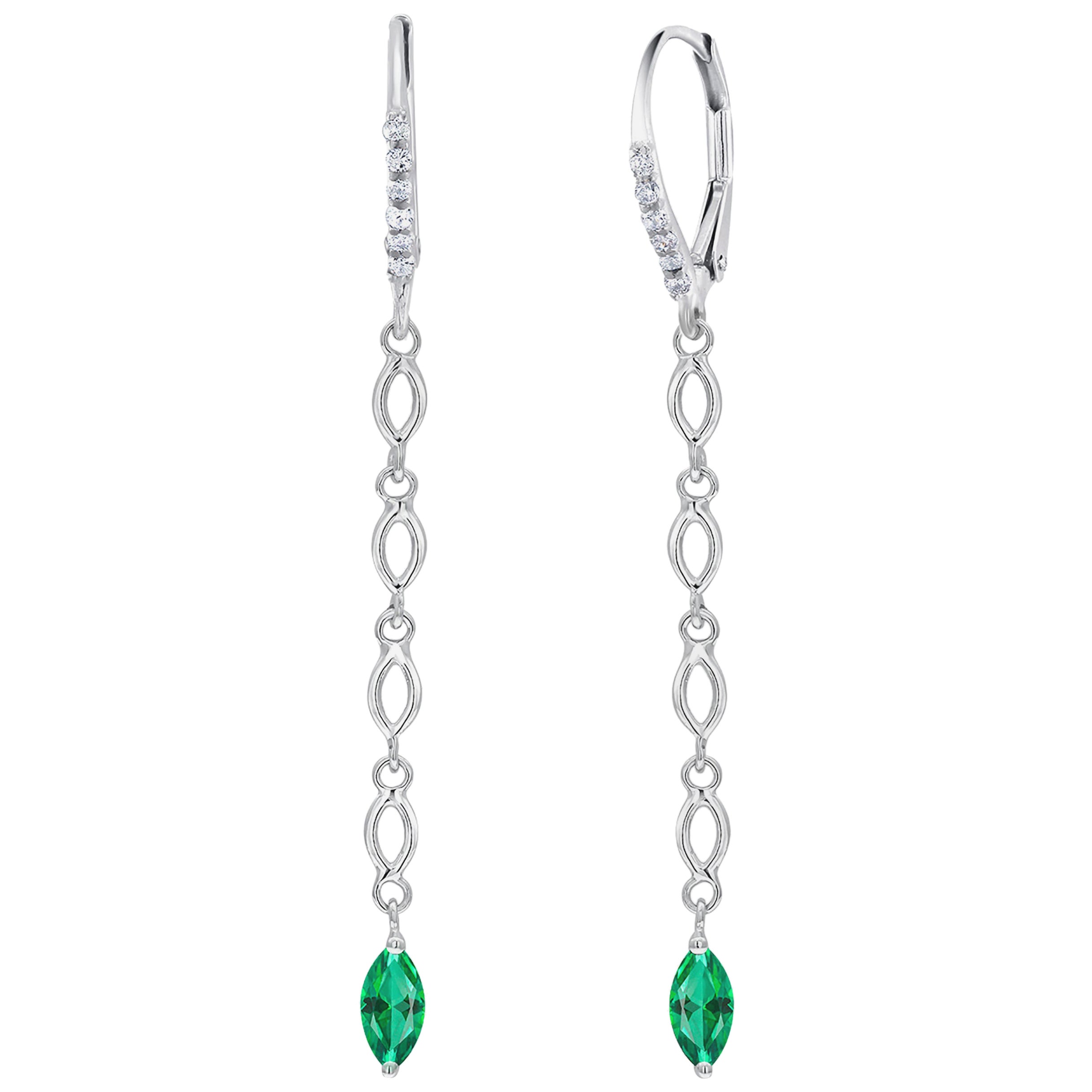 Emerald Drop Earrings For Sale at 1stDibs