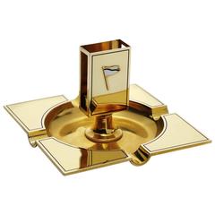 William K. Vanderbilt's Cartier Art Deco Enamel Gold Ashtray