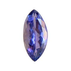2.66 Carat Vivid Blue Violet Tanzanite Gem Marquise Cut Gemstone