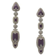 Fabergé Scheherazade 18K Gold & Silver Diamond Drop Earrings with Moonstones