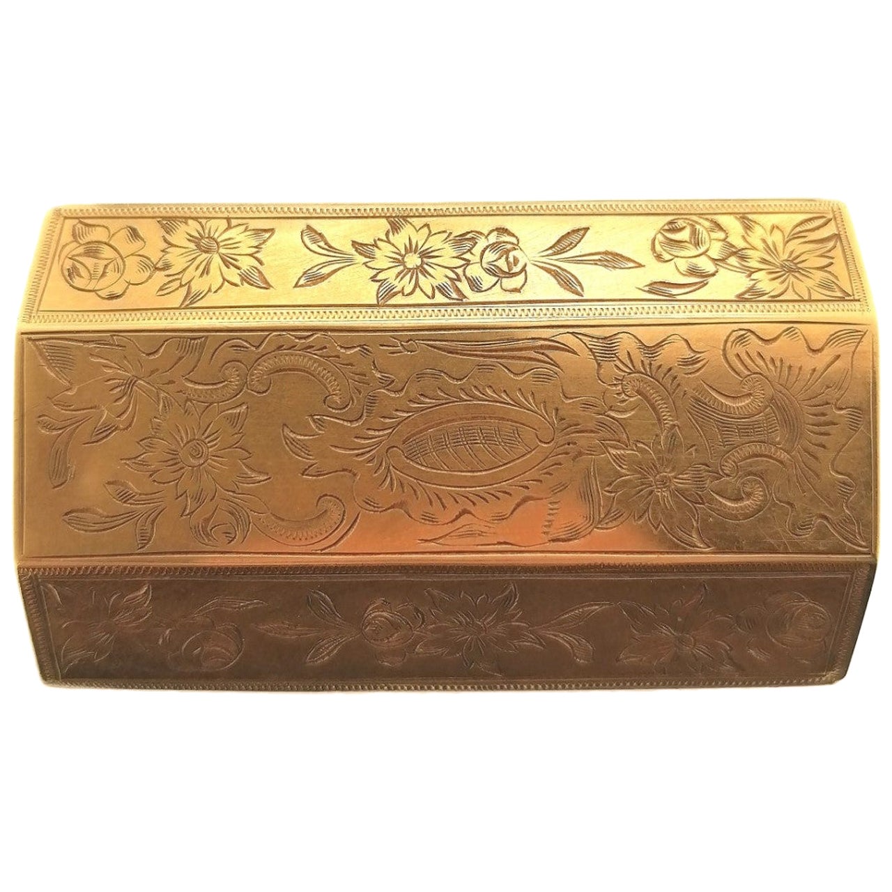 Austrian Gold, Enamel, and Jewel-Set Necessaire Etui Box Case, 19th ...