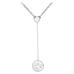 Antique 1.67 Carat Diamond and Yellow Gold Necklace, Circa 1910