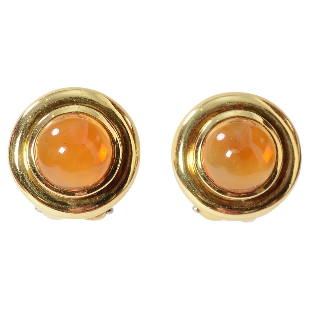 Tiffany and Co. Gold Clip Post Earrings For Sale at 1stDibs