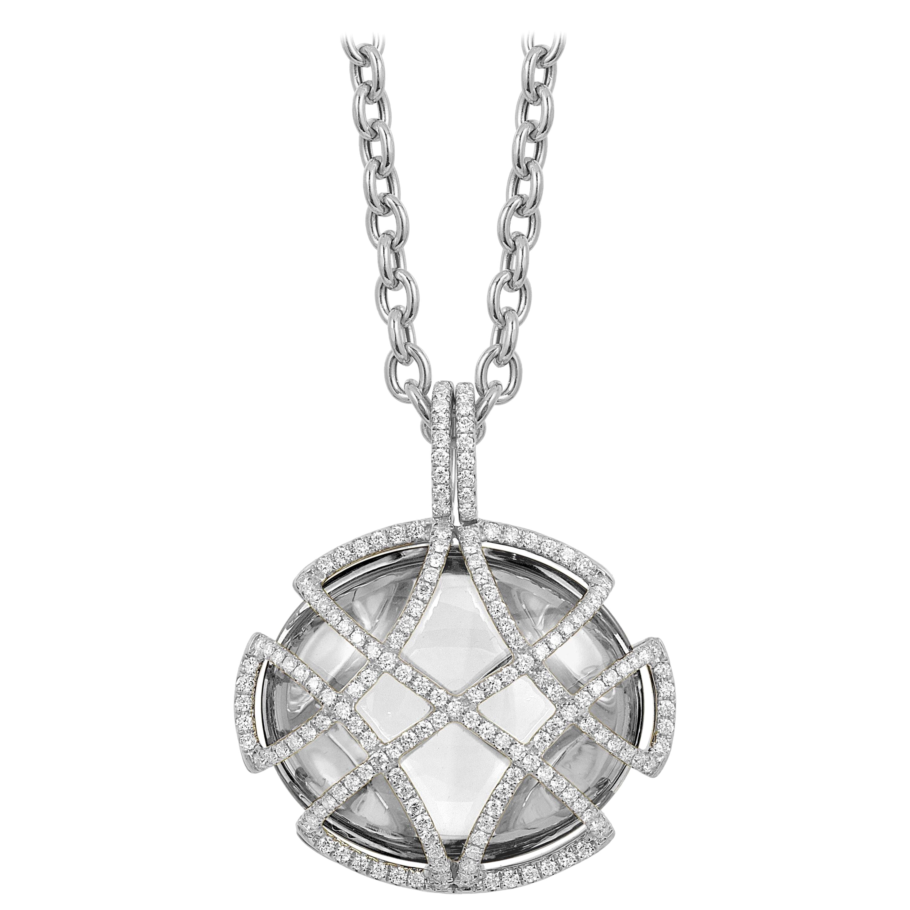 Goshwara The Manhattan Collection Cushion Bezel Set Studs in Rock Crystal main image 0