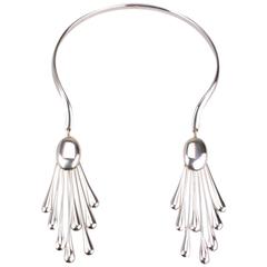 Georg Jensen silver double drop necklace - design number 235