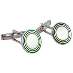 Jona Sterling Silver Enamel Cufflinks 12
