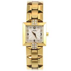 Concord La Scala Lady's Yellow Gold Diamond Bracelet Wristwatch