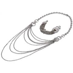 Gucci diamond Gold Necklace and matching Bracelet 4