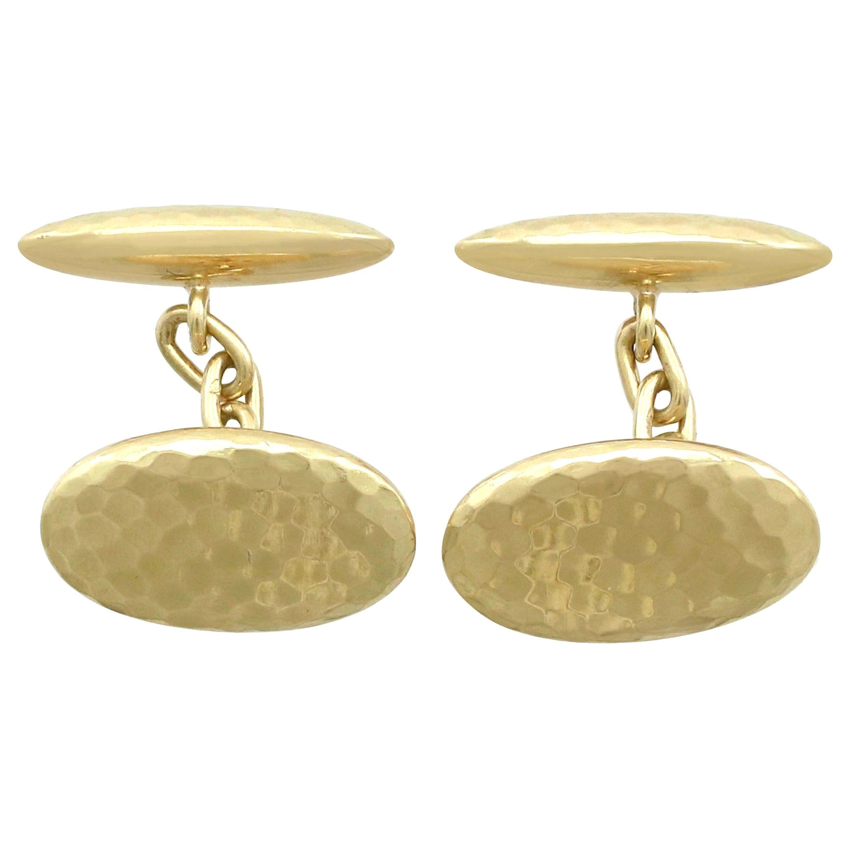 1920s Antique Cufflinks in Yellow Gold For Sale