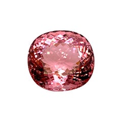 Turmalina rosa en cojín de 36,96 quilates, gema suelta, certificada por el GIA