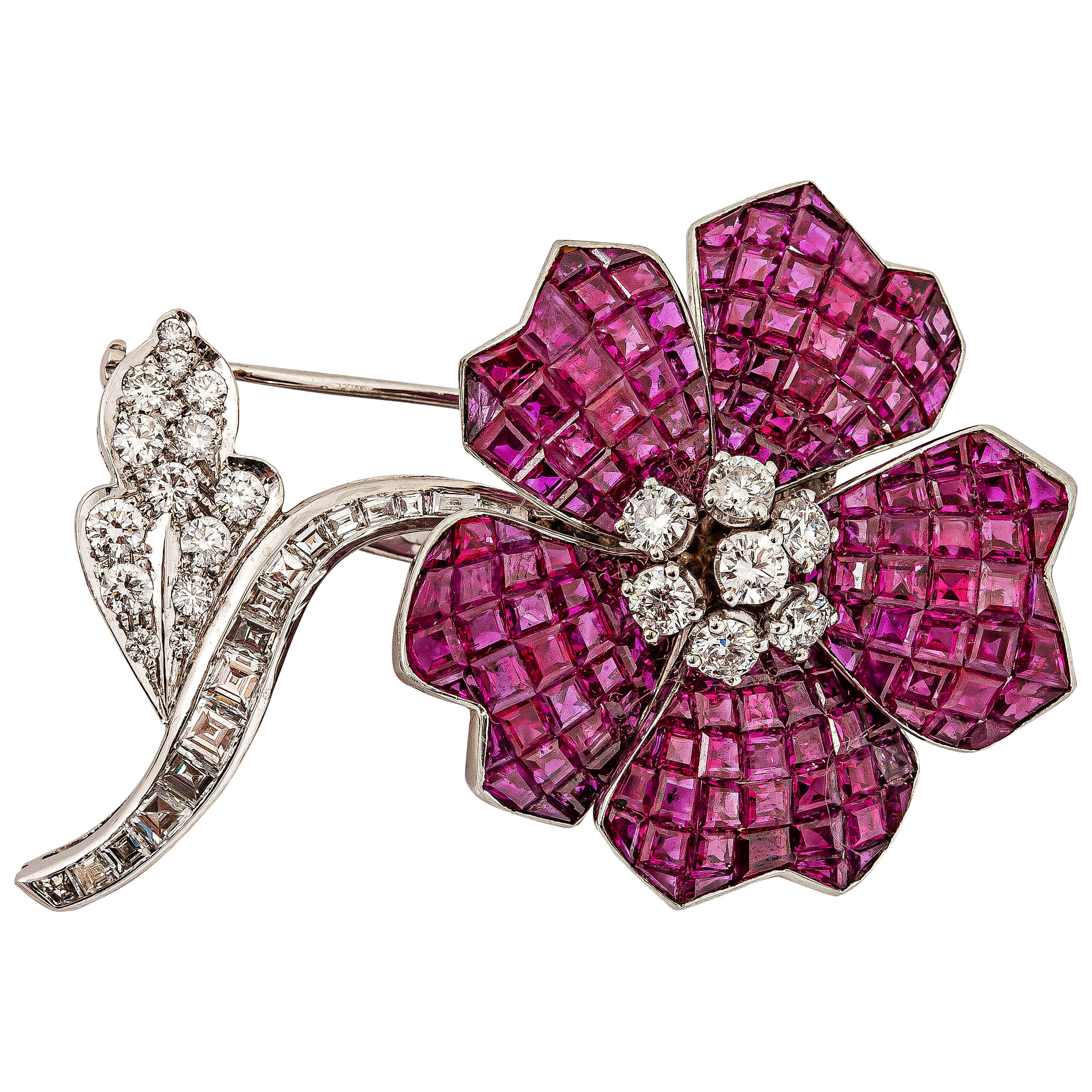 Antique Ruby Brooches 1,090 For Sale at 1stdibs