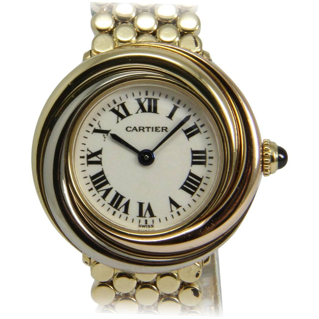 Cartier Lady's yellow gold Trinity Quartz Wristwatch Ref 2385  For Sale
