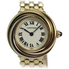 Vintage Cartier Lady's yellow gold Trinity Quartz Wristwatch Ref 2385 