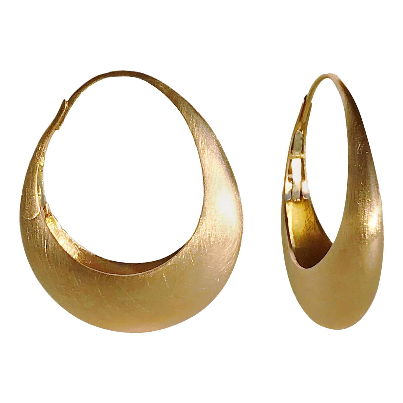 Dalben Yellow Gold Hoop Earrings For Sale