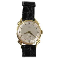 1950s Bulova 14K Gold Wrist Watch 21 Jewels 7