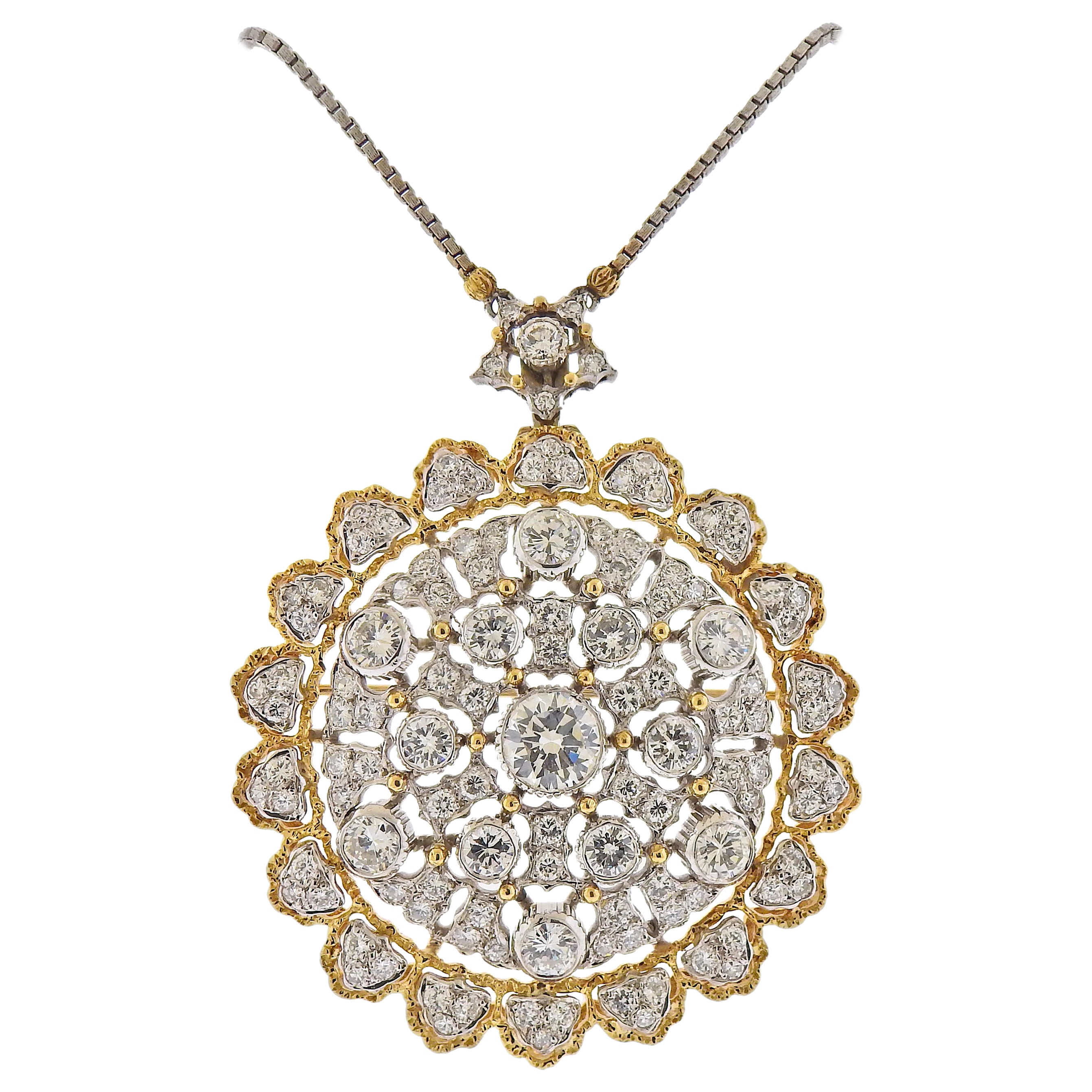 Important Buccellati Diamond Gold Necklace For Sale at 1stDibs