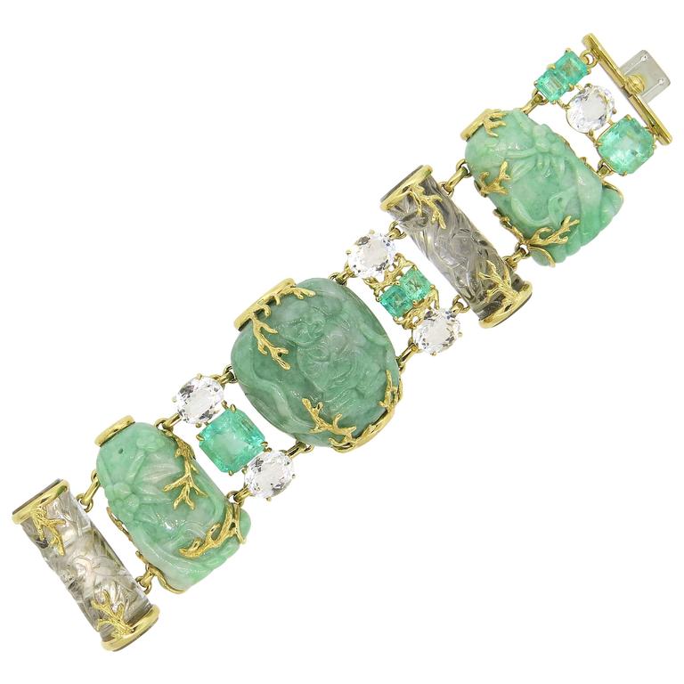 Seaman Schepps jadeite bracelet, 21st century, offered by OakGem