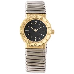 Bulgari lady's stainless Steel yellow Gold quartz wristwatch
