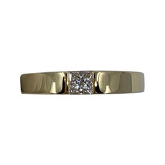 Cartier Princess Cut Diamond 18 Karat Yellow Gold Band Ring in Cartier Box