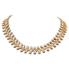 Retro Gold Collar link Necklace