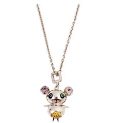 Louis Vuitton Takashi Murakami Gold Diamond Panda Pendant Charm