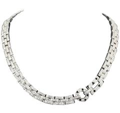 Cartier Stunning Onyx Diamond gold link necklace 
