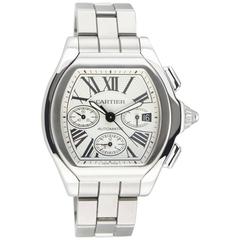 Cartier Stainless Steel Roadster Chronograph Wristwatch Ref W62019X6