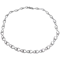 Jona Diamond White Gold Link Necklace 2
