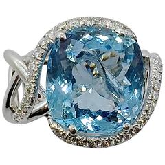 Jona Aquamarine Diamond Gold Ring 1