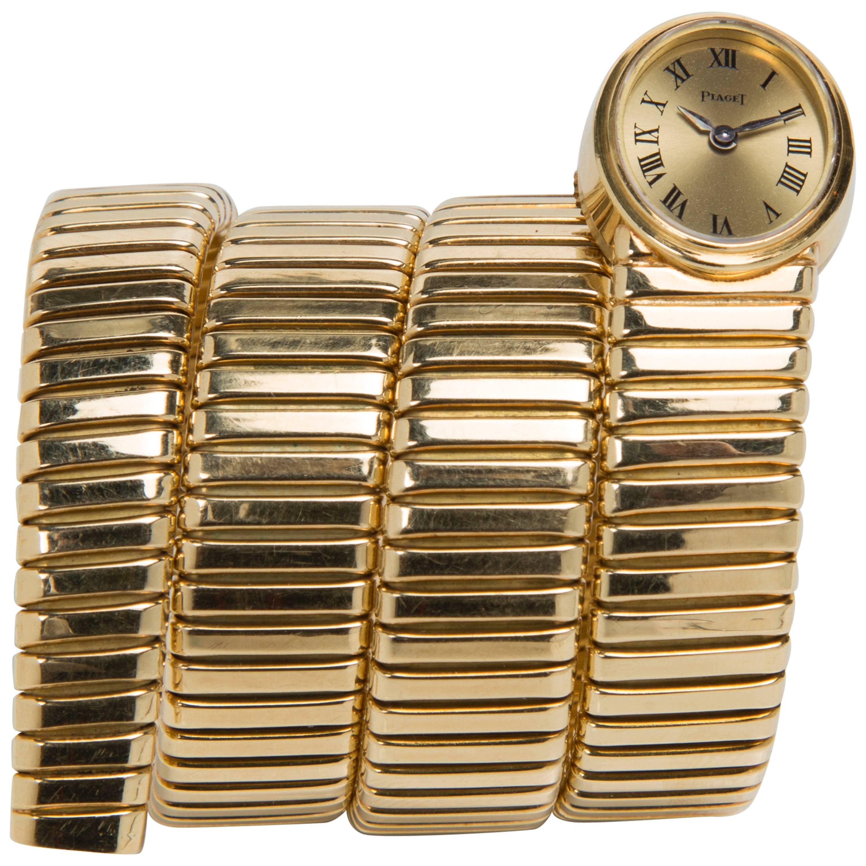 Piaget lady's Yellow Gold Serpent Wristwatch For Sale