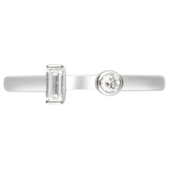 Gin & Grace, bague pour femmes en or blanc 18 carats avec diamant naturel (I1)