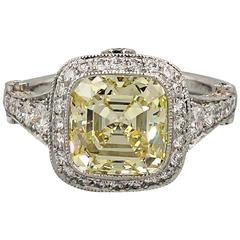 Tiffany & Co. Vermächtnis Fancy Gelb Diamant Platin Ring