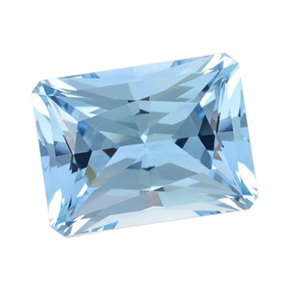 Aquamarine Ring Gem 4.90 Carat Radiant Cut Loose Gemstone