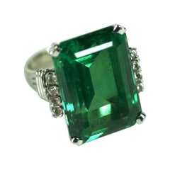 Faux Green Tourmaline Cocktail Ring