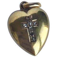 Victorian Rose Cut Diamond 15 Carat Gold Pendant