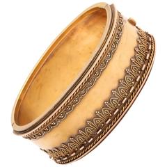Victorian Etruscan Revival Cuff Bracelet 9