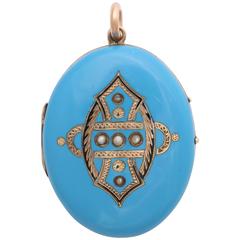 Victorian Czech Enameled Locket