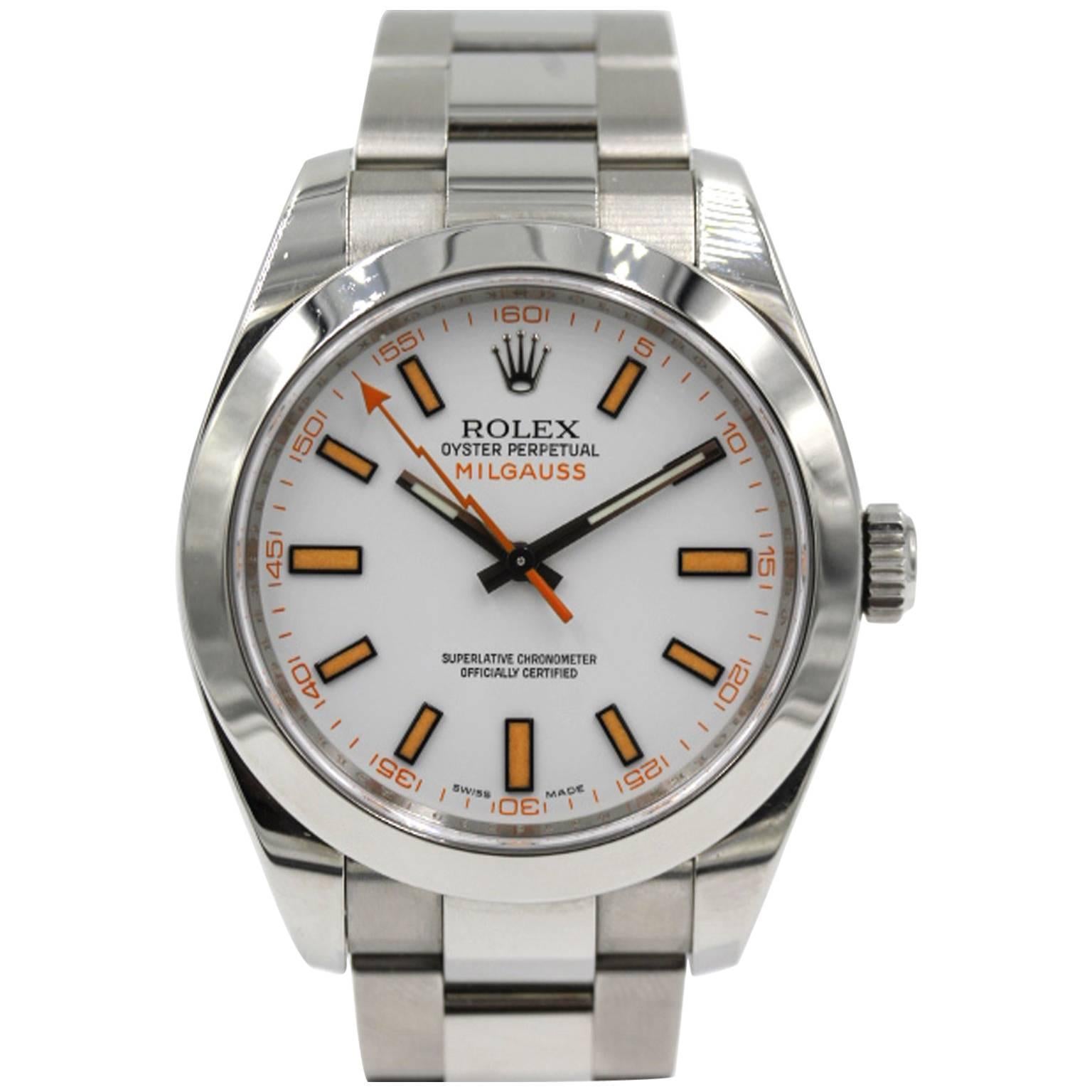 Rolex orologio da polso Milgauss oyster perpetual in acciaio inossidabile ref 116400