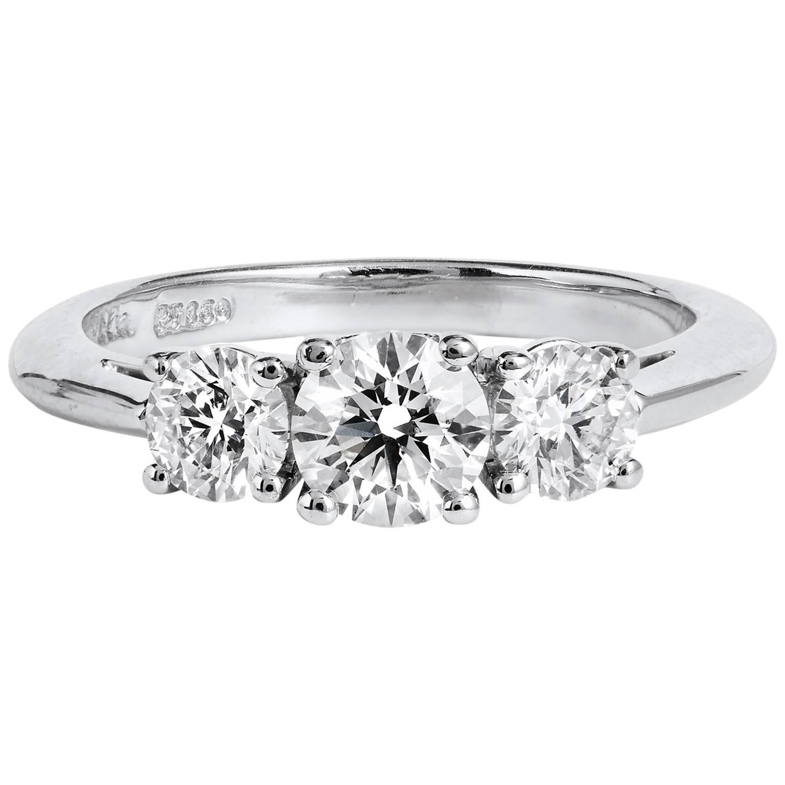 Tiffany & Co. Three-Stone Diamond Engagement Ring