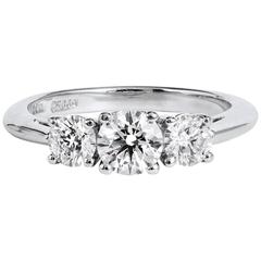 Tiffany & Co. Three Stone Diamond Engagement Ring 11